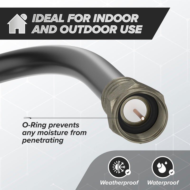 THE CIMPLE CO Coaxial Crimp Connector for RG6 Coaxial Cable. Includes O-Ring and Gel for Weather Proofing Seal, Indoor and Outdoor use. Also Known as a Radial Compression Connector. Pack of 100 - Image 4